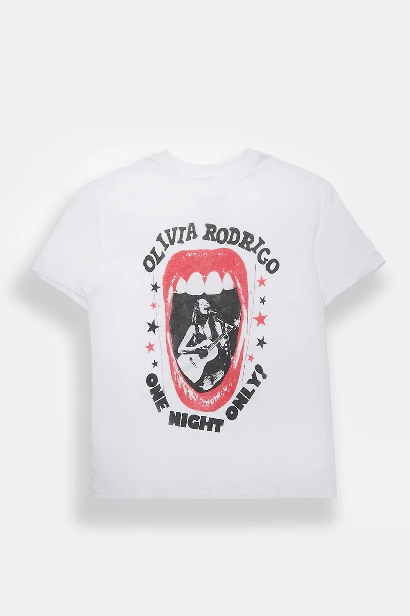T-shirt coupe garçonne imprimé Olivia Rodrigo