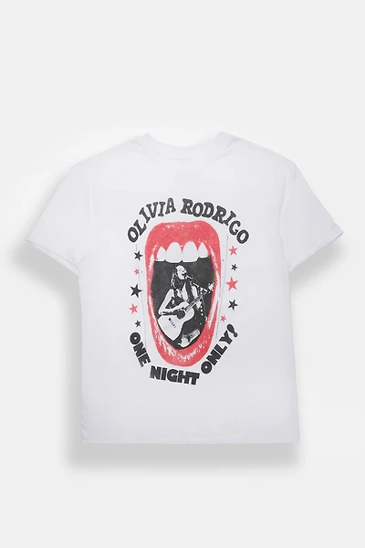 T-shirt coupe garçonne imprimé Olivia Rodrigo