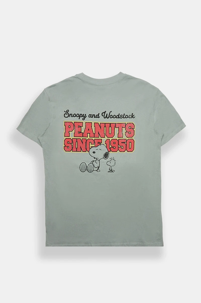 T-shirt coupe garçonne imprimé Peanuts Since 1950 Snoopy & Woodstock 96