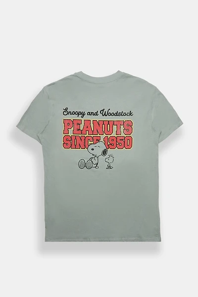 T-shirt coupe garçonne imprimé Peanuts Since 1950 Snoopy & Woodstock 96