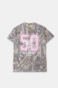 Peanuts 50 Graphic Tree Camouflage Boyfriend Tee