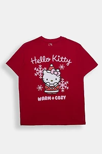 Hello Kitty Warm & Cozy Graphic Boyfriend Tee