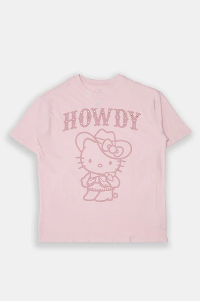 T-shirt coupe garçonne imprime? graphique Hello Kitty Howdy