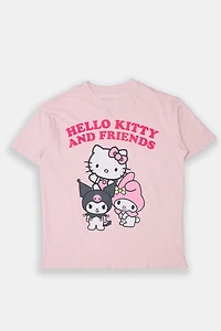 T-shirt coupe garçonne imprime? graphique Hello Kitty And Friends