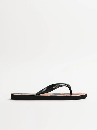 WOMENS BILLABONG DAMA BLACK OVERFLOW SANDALS - CLEARANCE