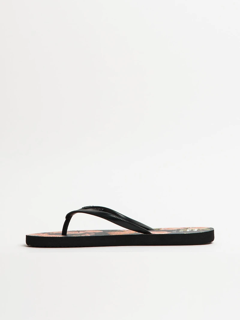 WOMENS BILLABONG DAMA BLACK OVERFLOW SANDALS - CLEARANCE