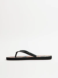 WOMENS BILLABONG DAMA BLACK OVERFLOW SANDALS - CLEARANCE