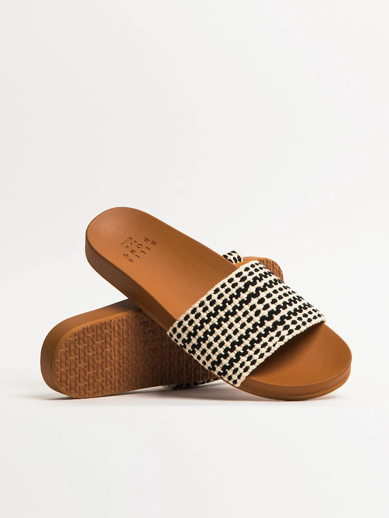 WOMENS BILLABONG MARA BLACK/WHITE SANDALS - CLEARANCE