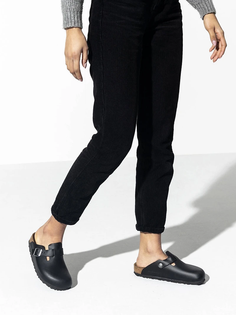 WOMENS BIRKENSTOCK BOSTON CLOG - REGULAR BLACK