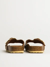 WOMENS BIRKENSTOCK MADRID BIG BUCKLE OILED LEATHER SANDALS - MEDIUM/NARROW COGNAC