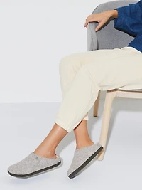 WOMENS BIRKENSTOCK ZERMATT SHEARLING SLIPPERS - LIGHT GREY