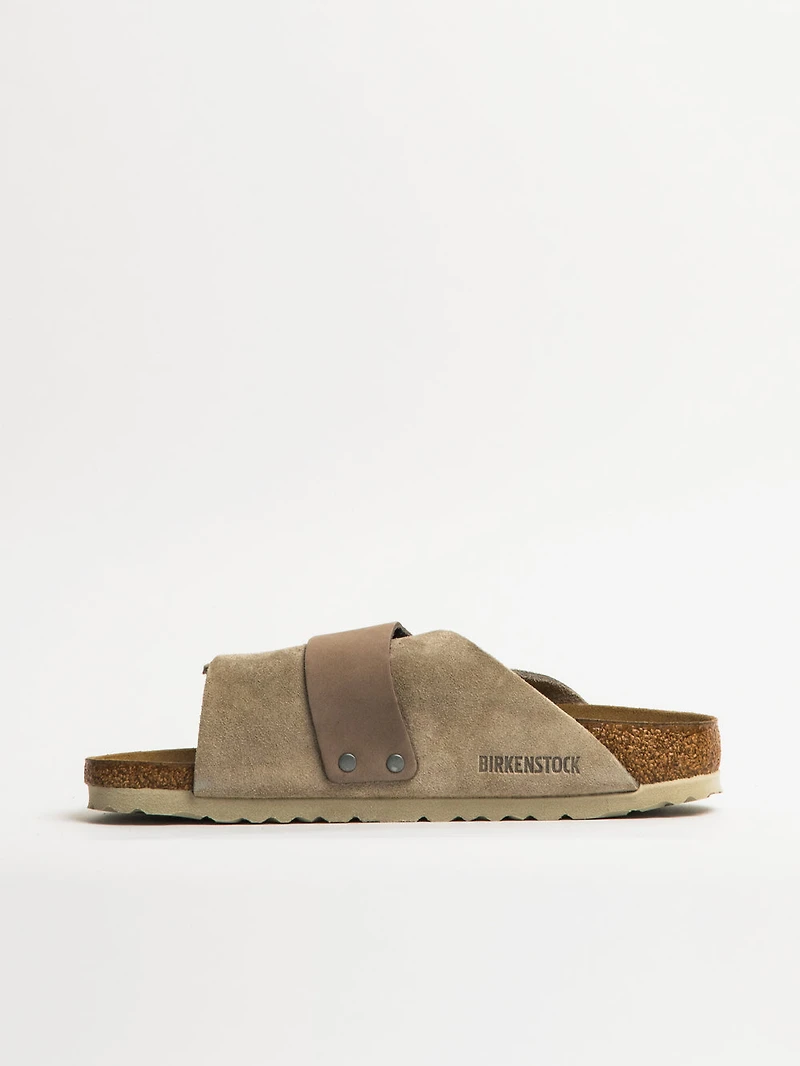 WOMENS BIRKENSTOCK KYOTO SUEDE NARROW SANDALS - TAUPE