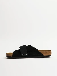 MENS BIRKENSTOCK KYOTO SUEDE NUBUCK SANDALS - BLACK
