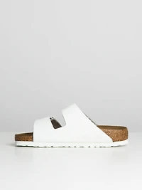 WOMENS BIRKENSTOCK ARIZONA SOFT FOOTBED LEATHER REG SANDALS - WHITE