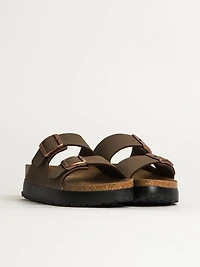 WOMENS BIRKENSTOCK ARIZONA VEGAN PLATFORM SANDALS - MEDIUM/NARROW MOCHA