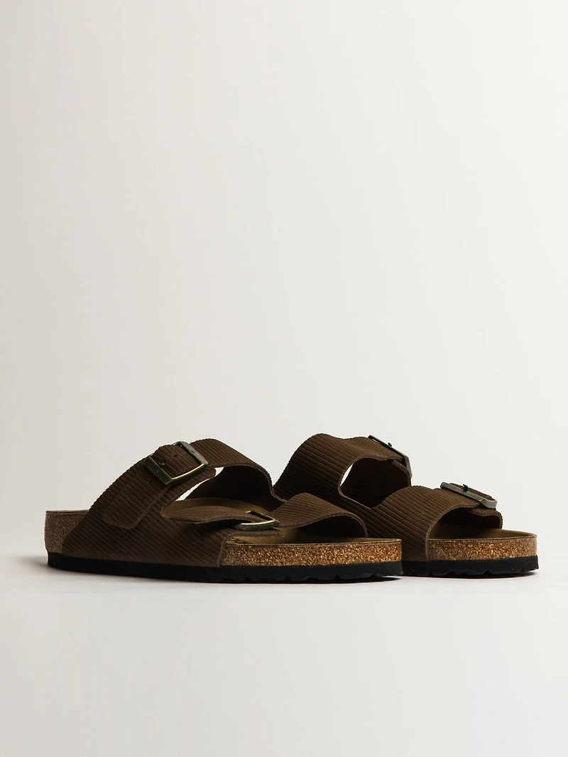 MENS BIRKENSTOCK ARIZONA CORD SUEDE - REGULAR DARK TEA