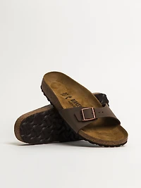 WOMENS BIRKENSTOCK MADRID BIRKIBUC NARROW FIT SANDALS - MOCHA