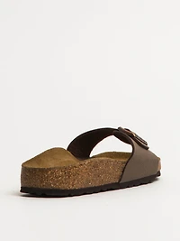 WOMENS BIRKENSTOCK MADRID BIRKIBUC NARROW FIT SANDALS - MOCHA