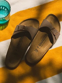 WOMENS BIRKENSTOCK MADRID BIRKIBUC NARROW FIT SANDALS - MOCHA