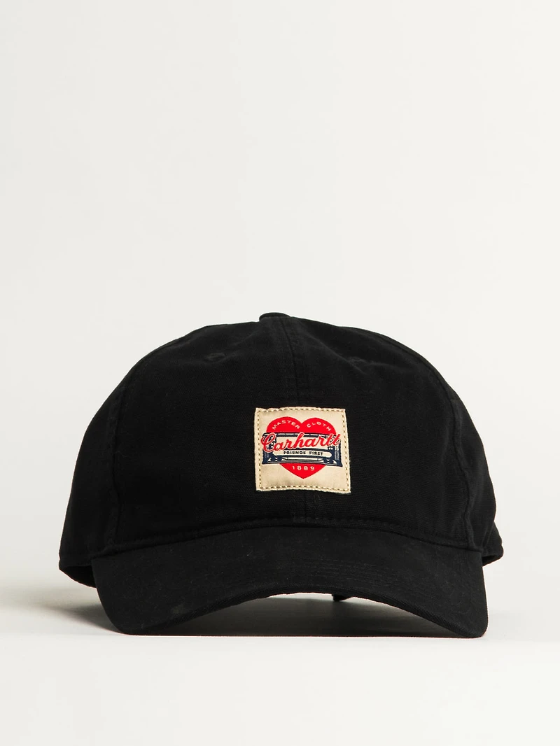 CARHARTT HEART PATCH CANVAS BALLCAP - BLACK