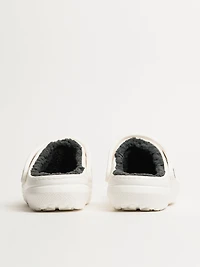 WOMENS CROCS CLASSIC LINED CLOG - WHITE/GREY