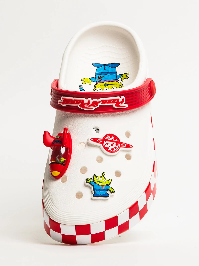 WOMENS CROCS TOY STORY PIZZA PLANET CLOG - CLEARANCE