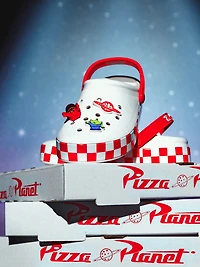 WOMENS CROCS TOY STORY PIZZA PLANET CLOG - CLEARANCE