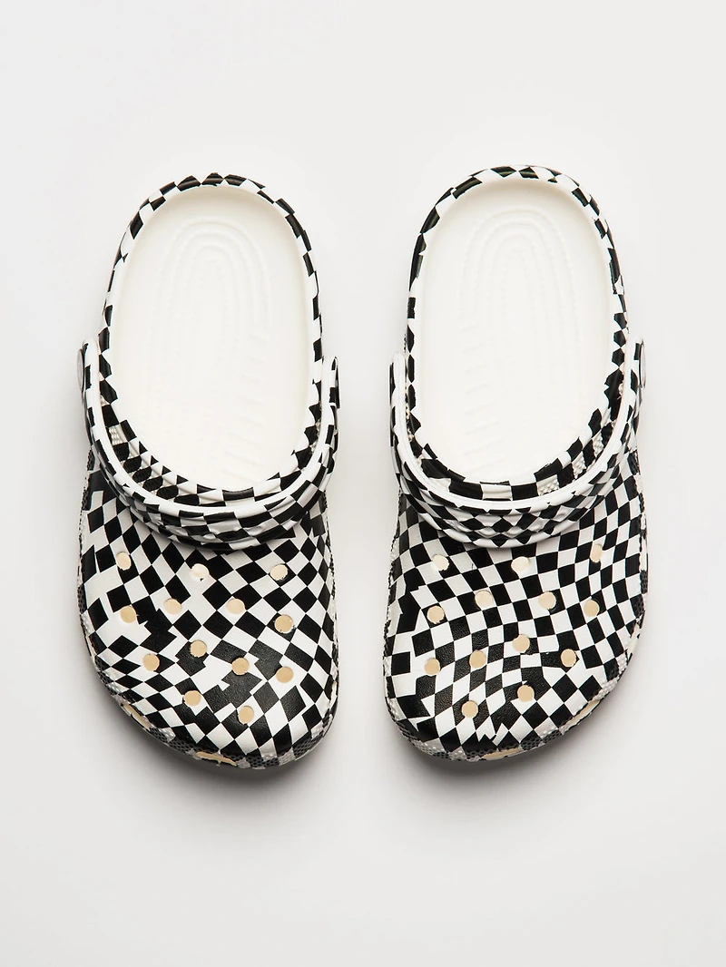 KIDS CROCS CLASSIC WARPED CHECKER CLOG