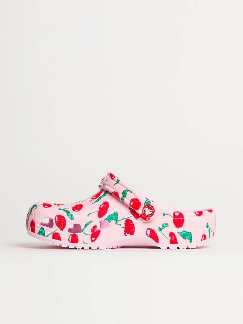 WOMENS CROCS CLASSIC FRESH FRUITS CLOG - ROSE