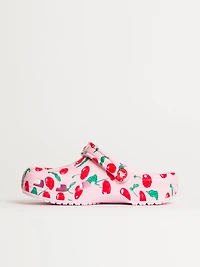 WOMENS CROCS CLASSIC FRESH FRUITS CLOG - ROSE