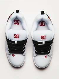 MENS DC SHOES COURT GRAFFIK SNEAKER - WHITE/RED