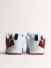 MENS DC SHOES COURT GRAFFIK SNEAKER - WHITE/RED