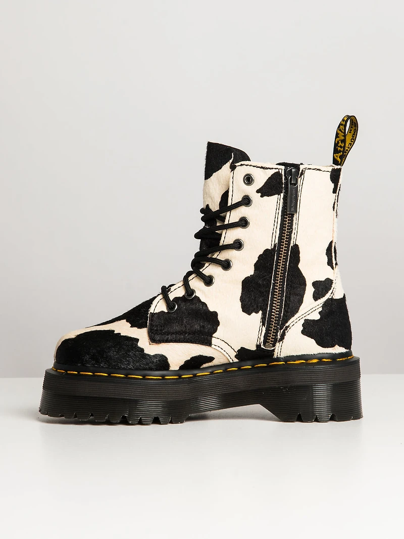 WOMENS DR MARTENS JADON COW PRINT HAIR ON - CLEARANCE