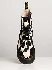 WOMENS DR MARTENS JADON COW PRINT HAIR ON - CLEARANCE