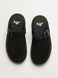 WOMENS DR MARTENS ZEBZAG SUEDE MULE - BLACK