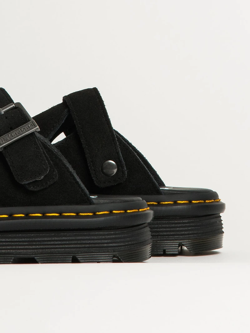 WOMENS DR MARTENS ZEBZAG SUEDE MULE - BLACK