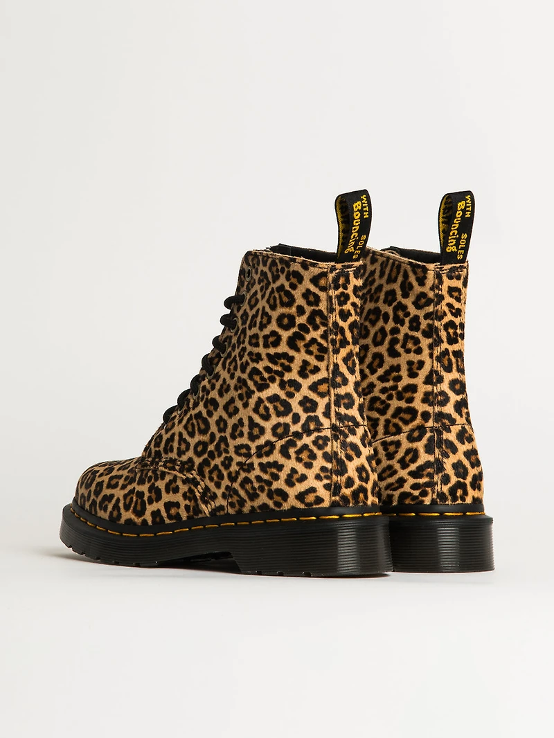 WOMENS DR MARTENS 1460 MINI LEOPARD SPOT BOOT