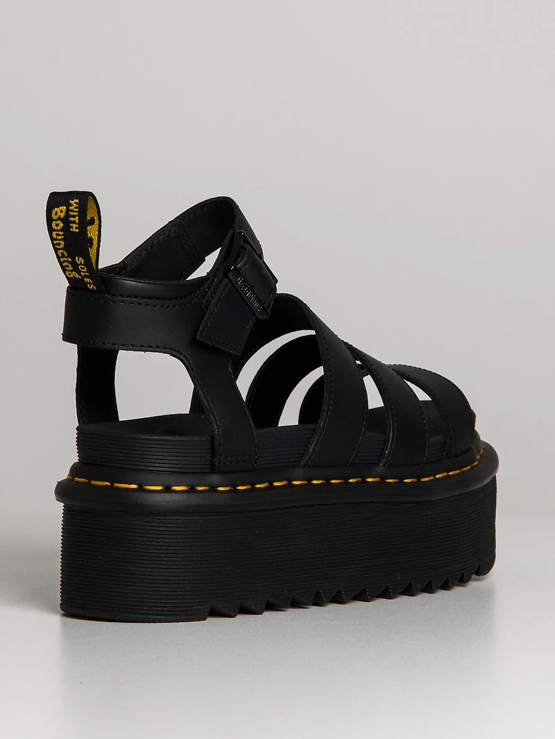 WOMENS DR MARTENS BLAIRE QUAD PLATFORM LEATHER SANDALS - CLEARANCE