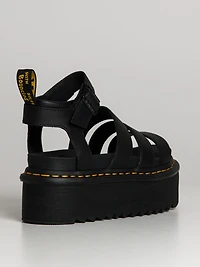 WOMENS DR MARTENS BLAIRE QUAD PLATFORM LEATHER SANDALS - CLEARANCE