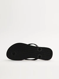 WOMENS HAVAIANAS SLIM LOGO METALLIC -BLACK