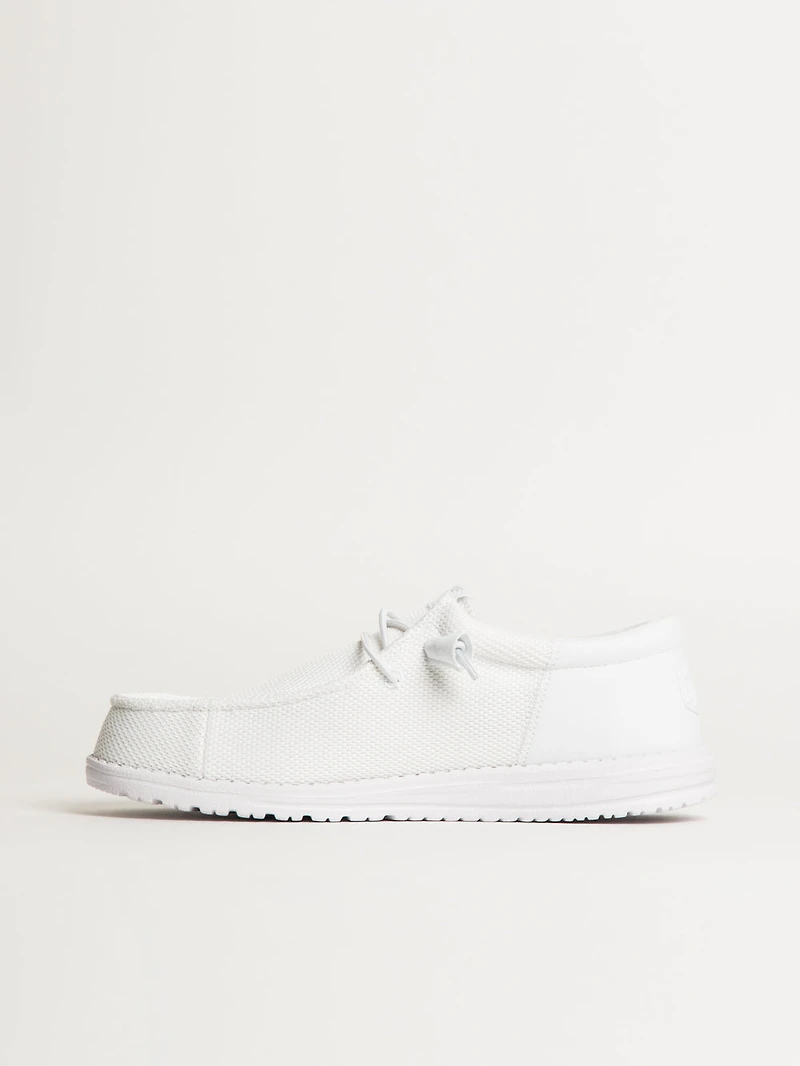 MENS HEYDUDE WALLY FUNK MONO SLIP-ON - WHITE