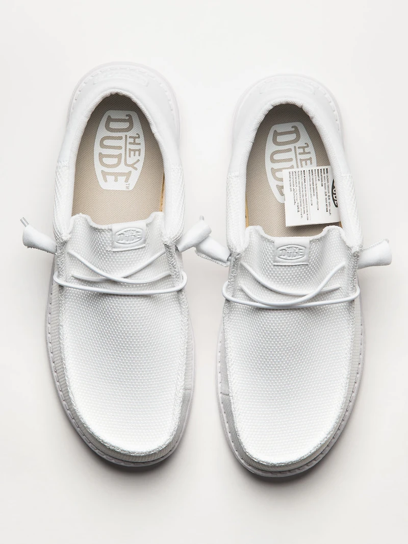 MENS HEYDUDE WALLY FUNK MONO SLIP-ON - WHITE