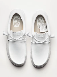 MENS HEYDUDE WALLY FUNK MONO SLIP-ON - WHITE