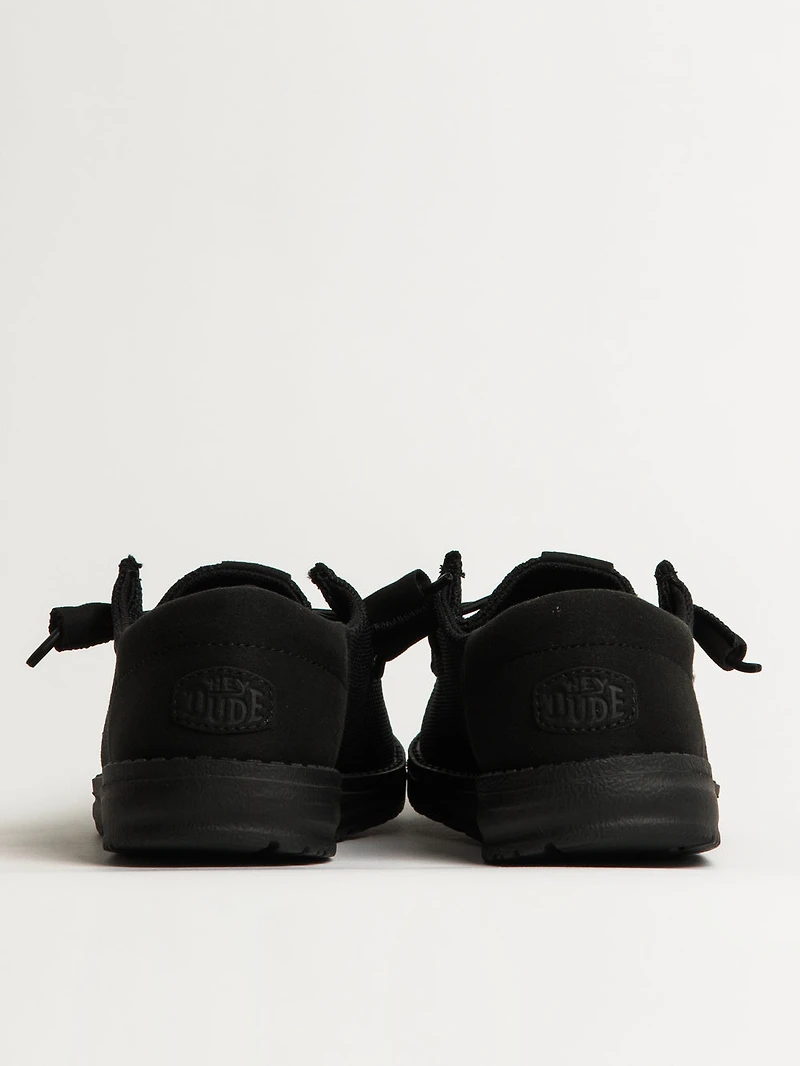WOMENS HEYDUDE WENDY FUNK MONO SNEAKER - BLACK