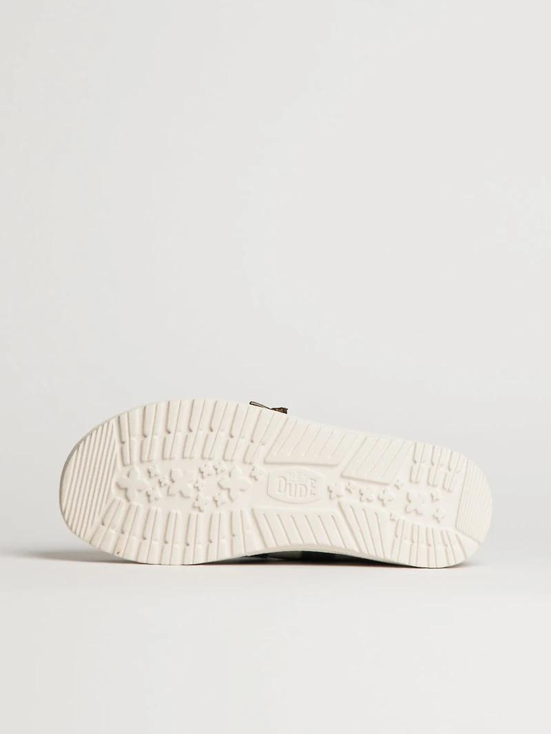 WOMENS HEYDUDE WENDY BUFFALO PLAID - WHITE/BLACK