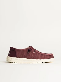 WOMENS HEYDUDE WENDY STRETCH SOX - BURGUNDY