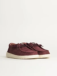 WOMENS HEYDUDE WENDY STRETCH SOX - BURGUNDY
