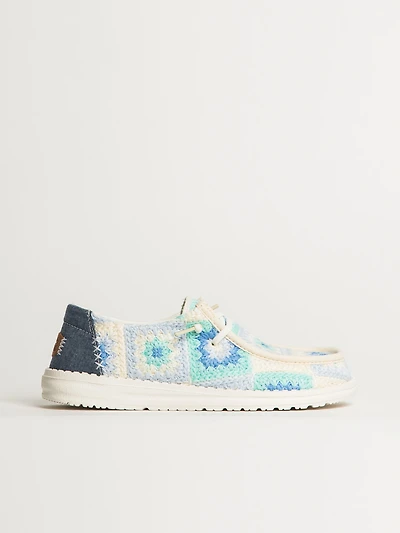 WOMENS HEYDUDE WENDY COTTAGE CROCHET SNEAKER