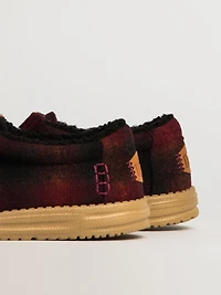 MENS HEYDUDE WALLY COZY PLAID - RED/BLACK