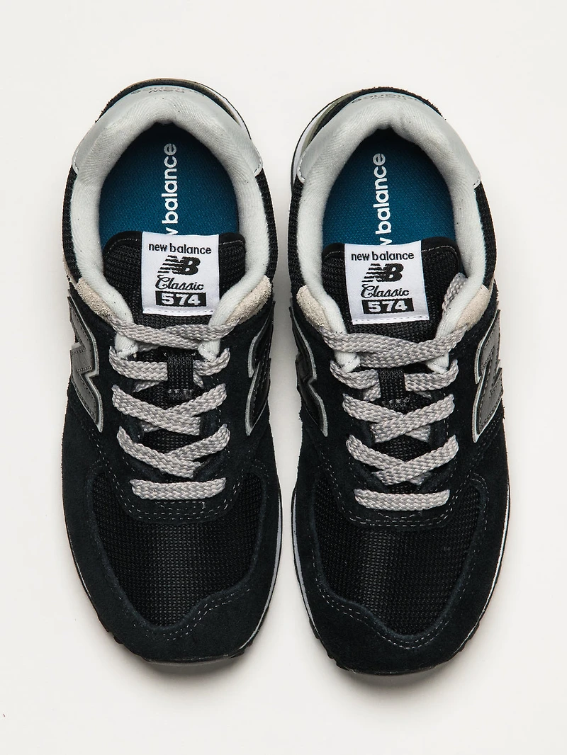 KIDS NEW BALANCE 574 - BLACK/WHITE
